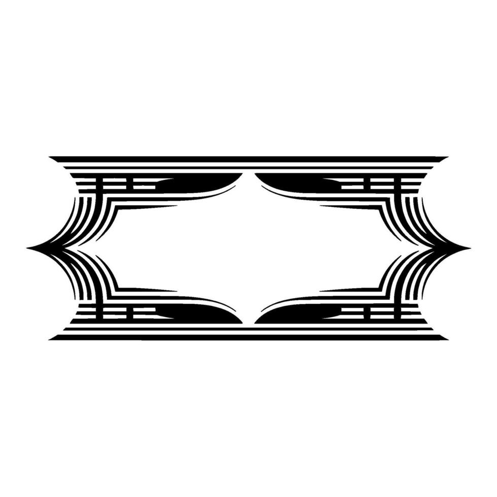 Geometric Deco Frame, Minimalist , Elegant Border, alternate version 43 vector