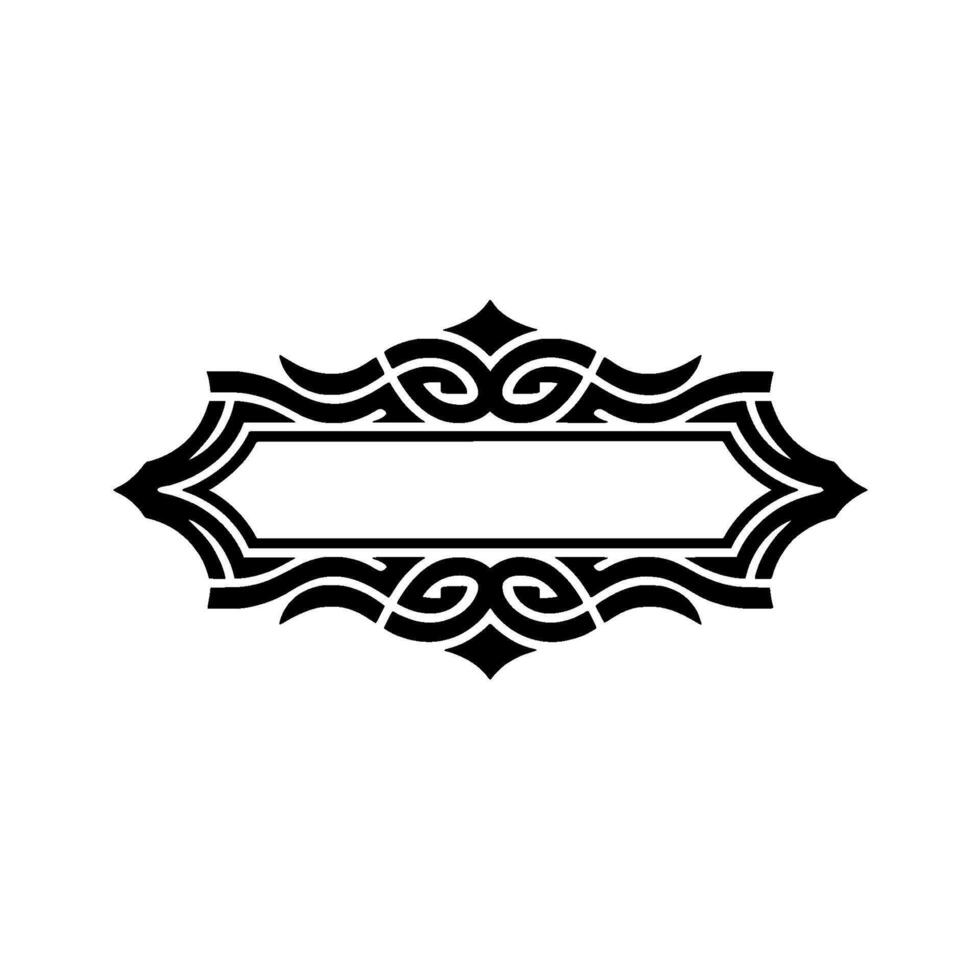 Ornate Black Frame, Vintage Elegance, Decorative Border, Swirls vector