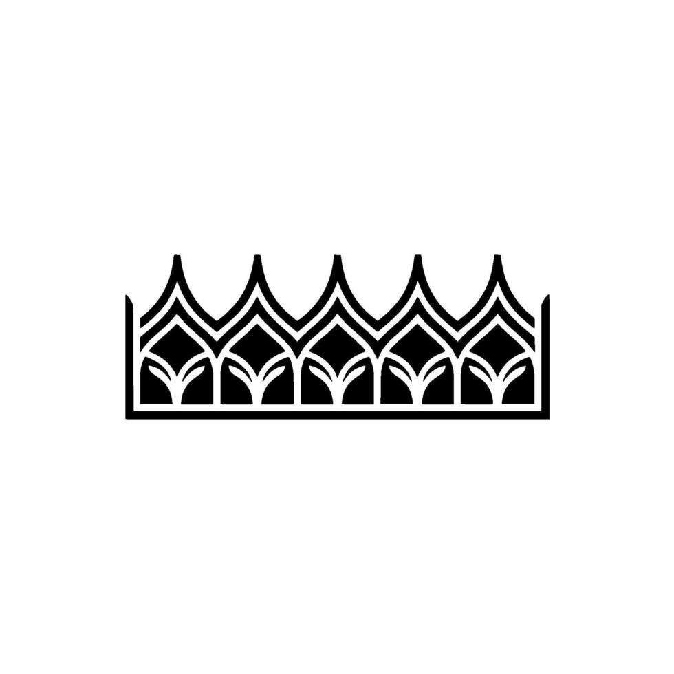Geometric Crown Emblem, Minimalist , Regal Symbol vector