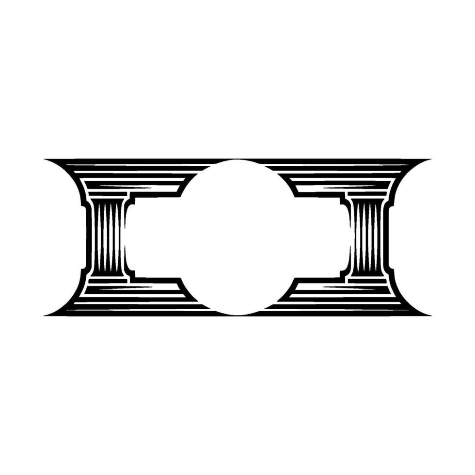Geometric Symmetry, Minimalist Circle, Abstract vector