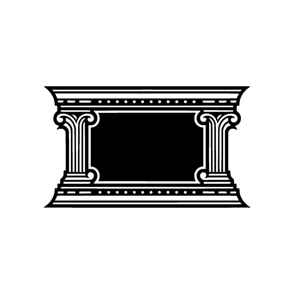 Elegant Classical Frame, Minimalist, Architecture vector