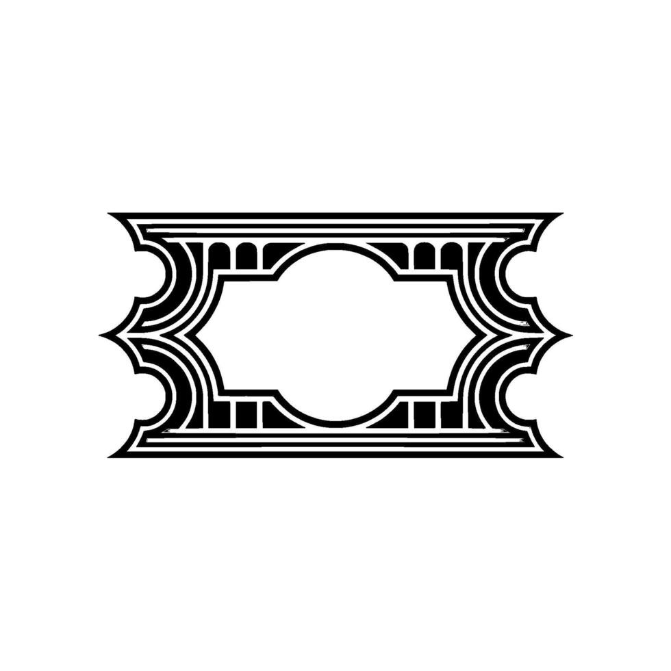 Art Deco Frame, Geometric Ornament, Vintage - Retro vector