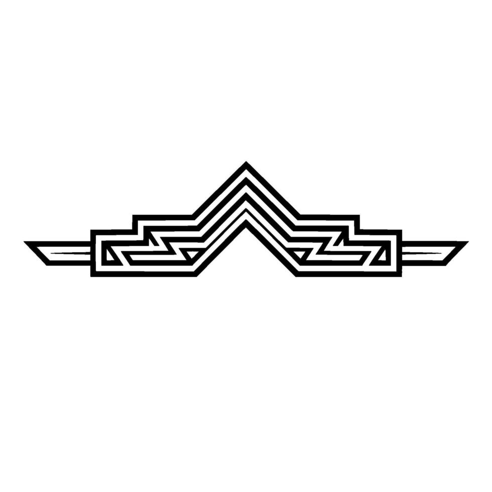 Geometric Ascent Stylized Peak Element vector