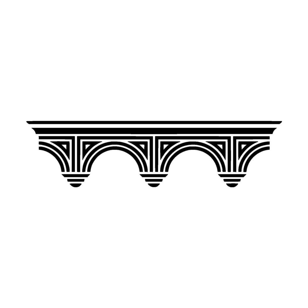 Art Deco Archway Ornament, Geometric - Retro vector