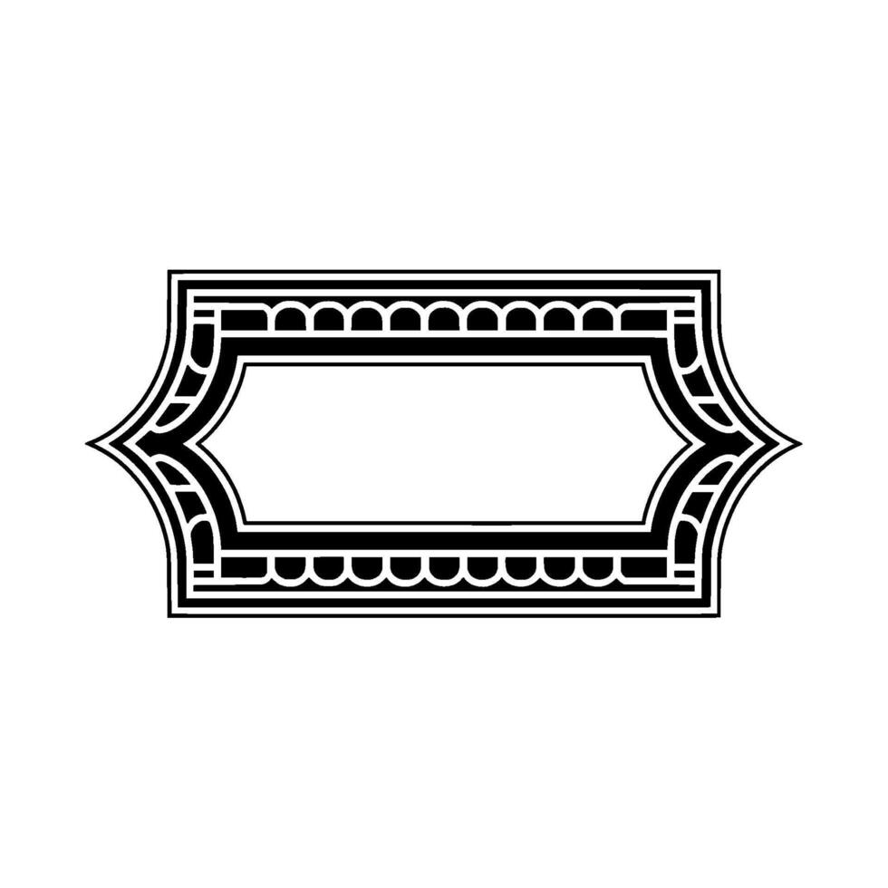 Art Deco Frame, Elegant Border, Vintage , Minimalist Style - Composition vector