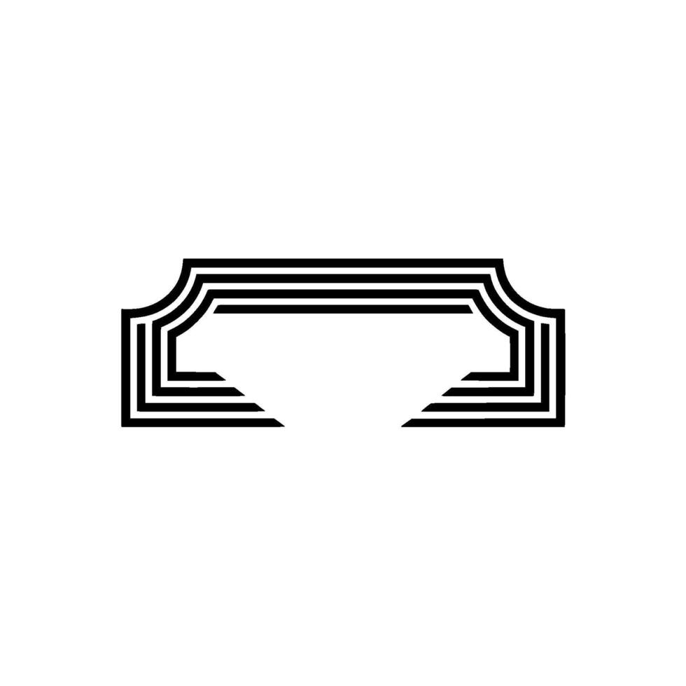 Geometric Archway, Minimalist , Modern Emblem, Line vector