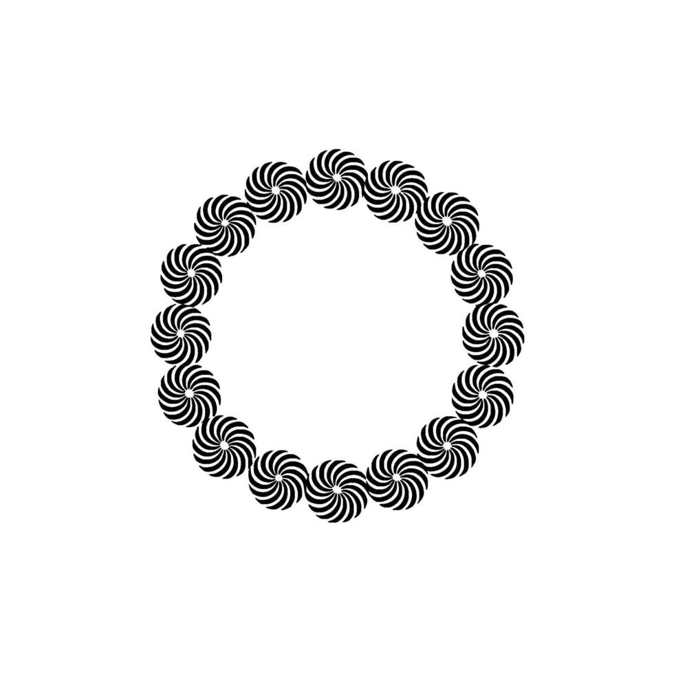Abstract Spiral Frame, Minimalist , Circular Motif vector