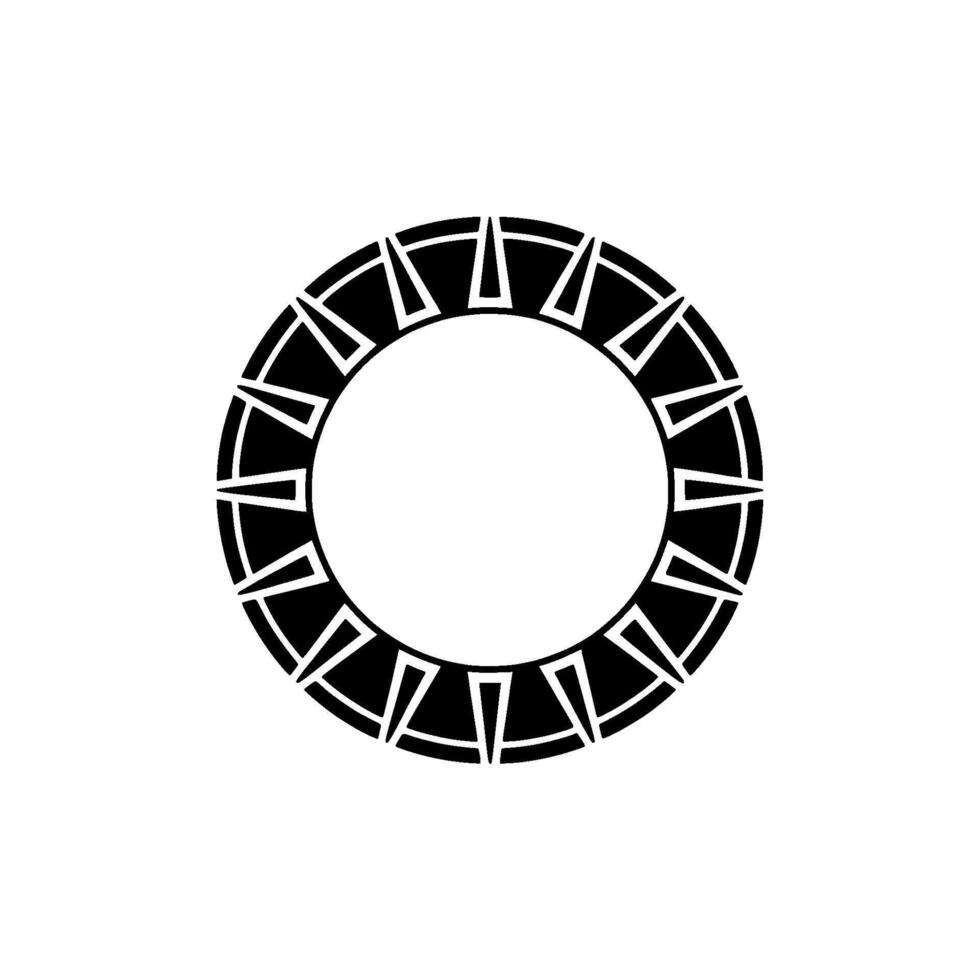 Geometric Circle Emblem, Minimalist , Circular Motif - Flat vector