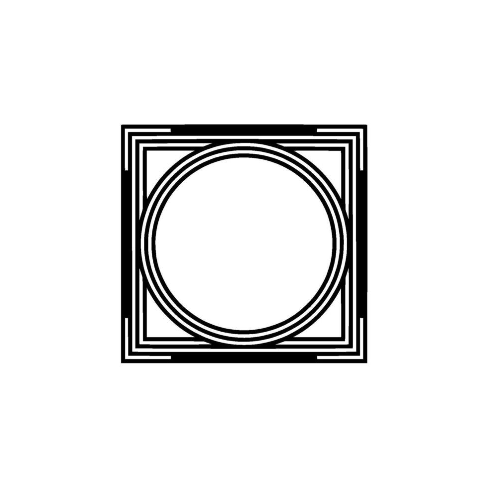 Geometric Circle Frame, Minimalist , Modern Emblem, Geometry vector