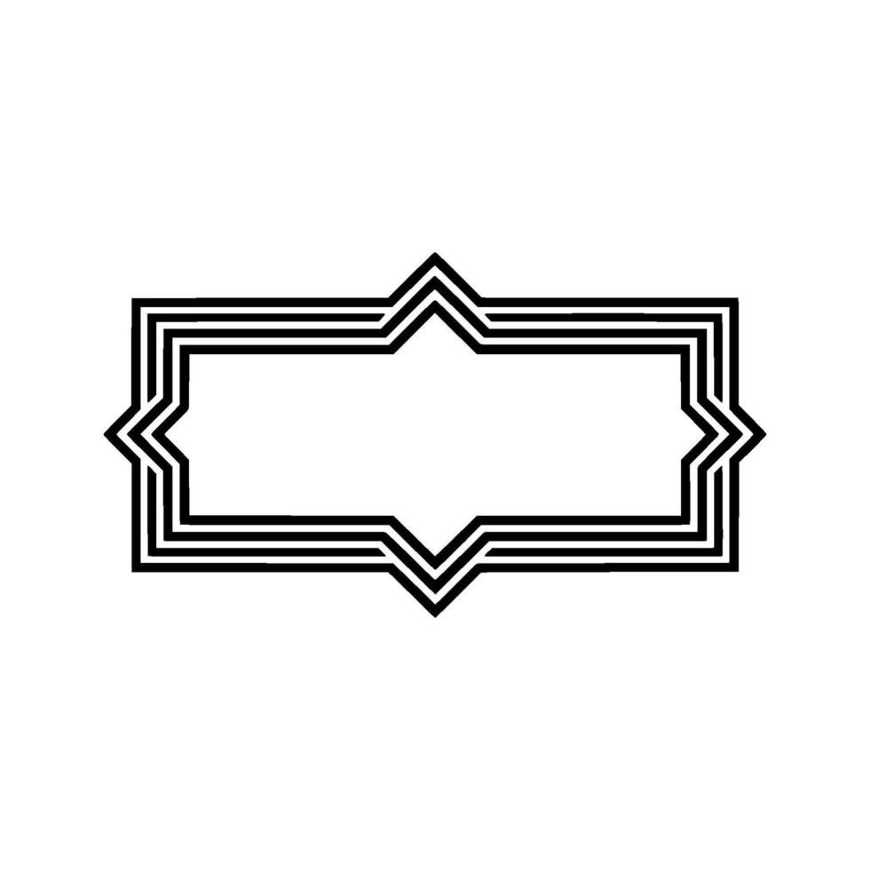 Geometric Deco Frame, Minimalist , Blank Space, Outline vector