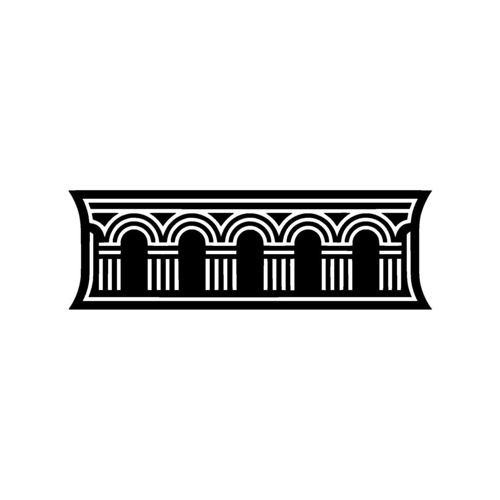 Art Deco Archway Silhouette, Minimalist, Ornamentation vector
