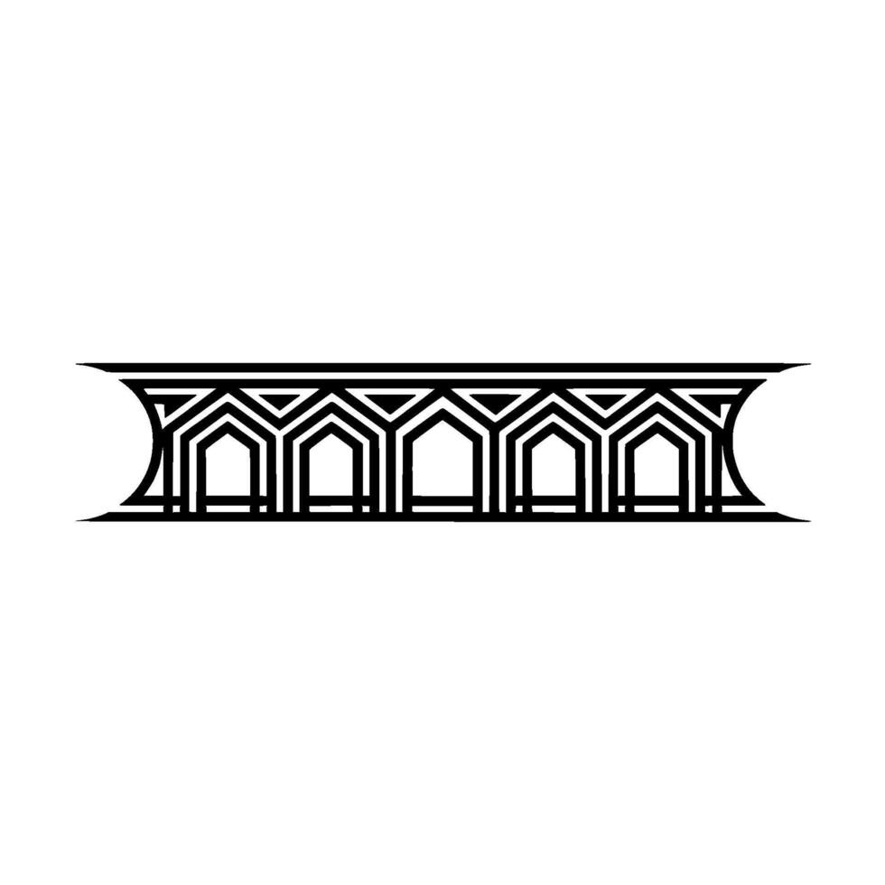 Geometric Deco Border, Elegant Line Art vector