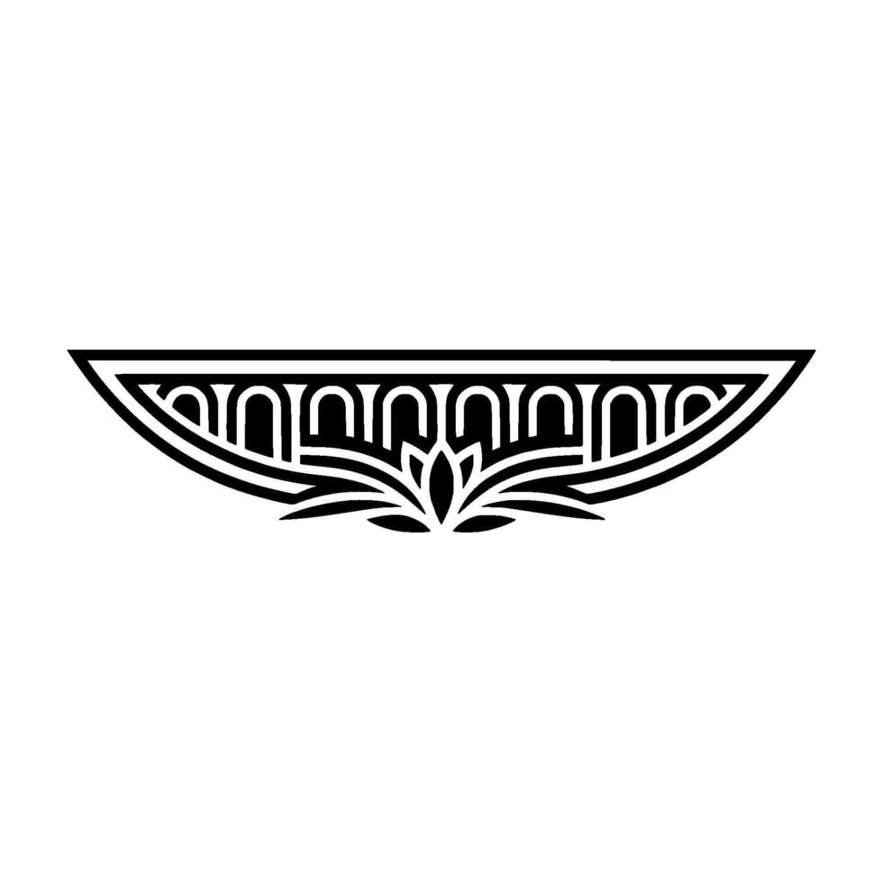 Geometric Tribal Emblem, Vintage Style, Minimalist vector