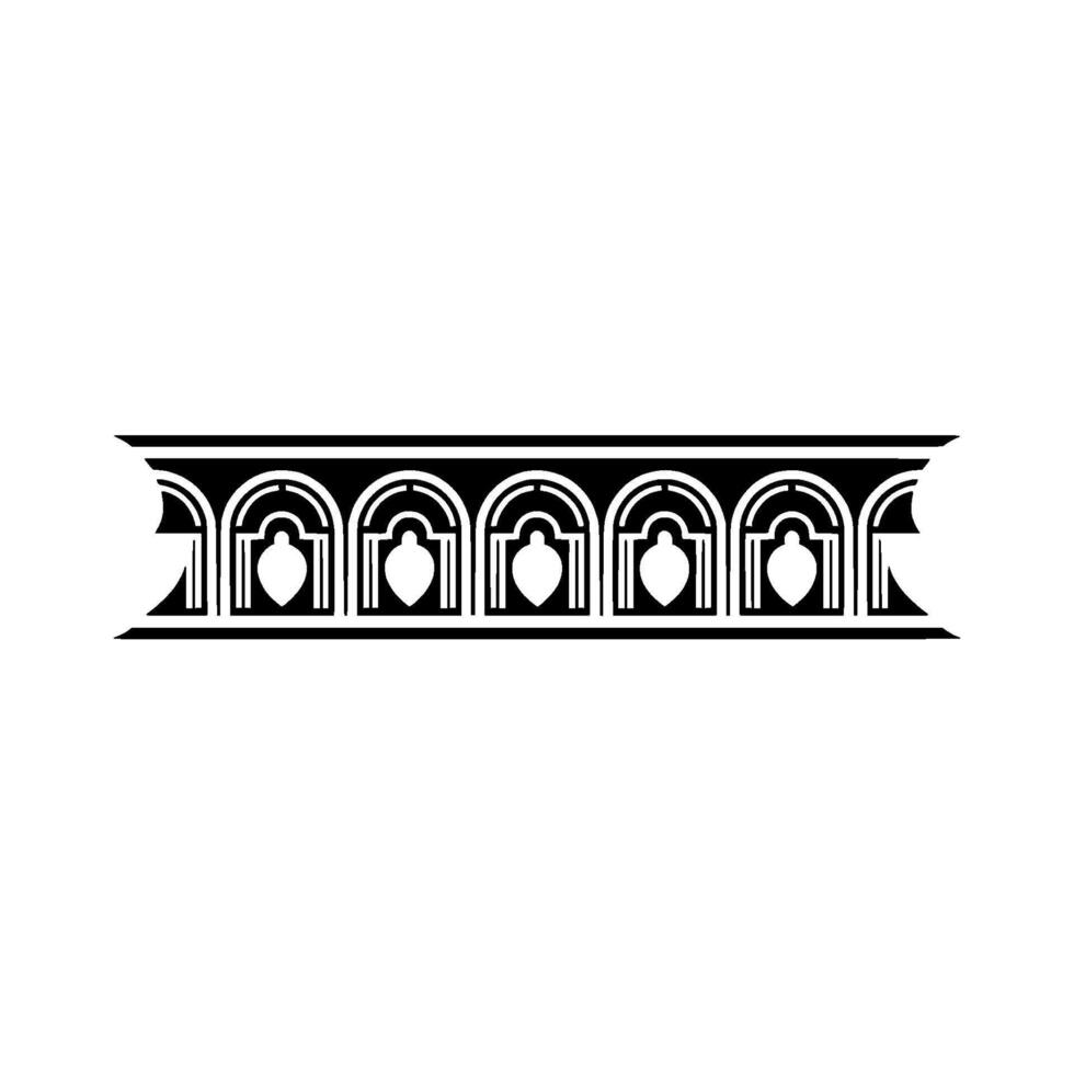 Art Deco Archway Border, Elegant Geometric, Ornamentation vector