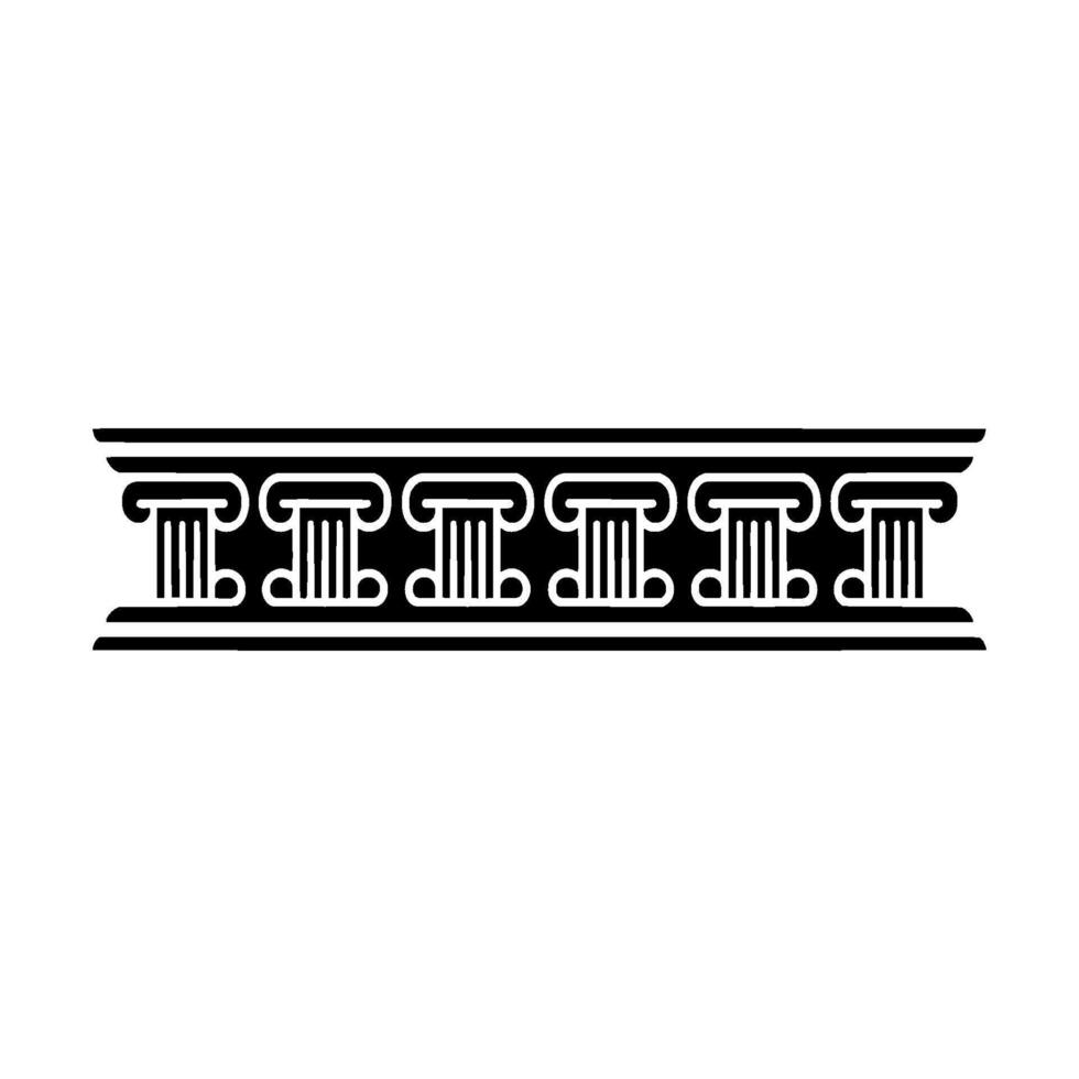 Geometric Classical Border, Minimalist, Columns vector