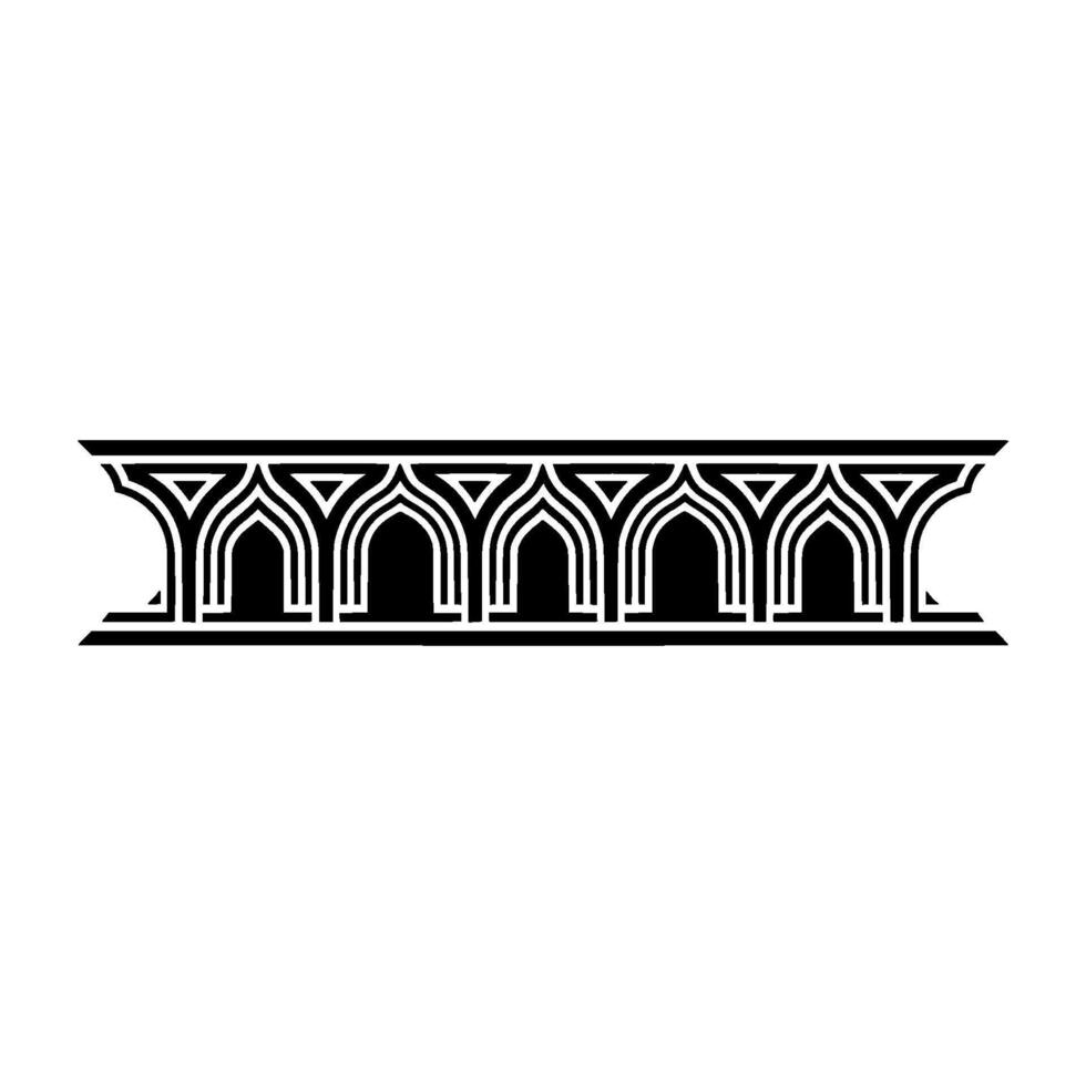 Art Deco Archway Border, Geometric , Vintage Elegance vector