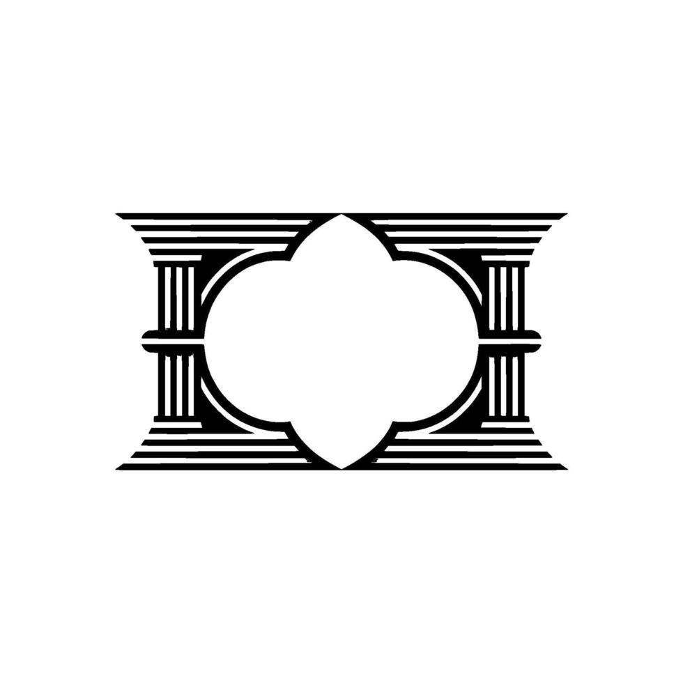 Geometric Archway, Minimalist , Vintage Aesthetic, Outline vector