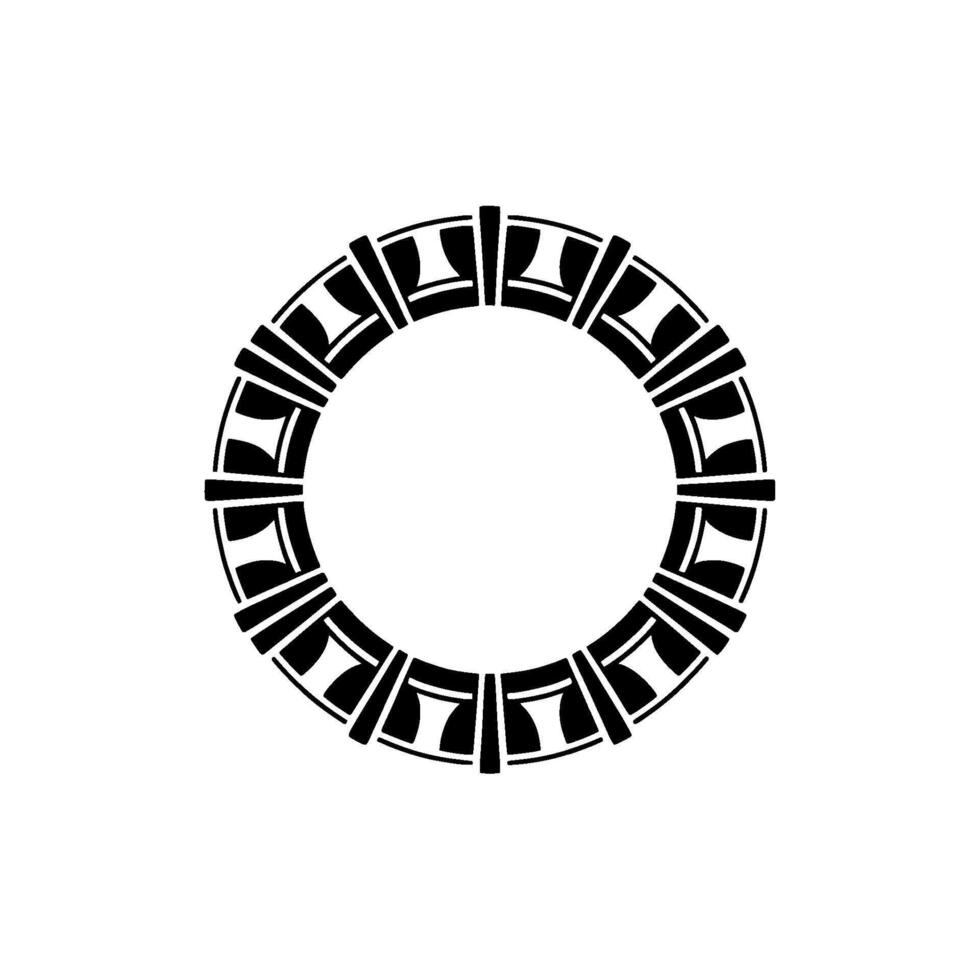 Geometric Circle Motif, Minimalist , Circular Pattern, Modern vector