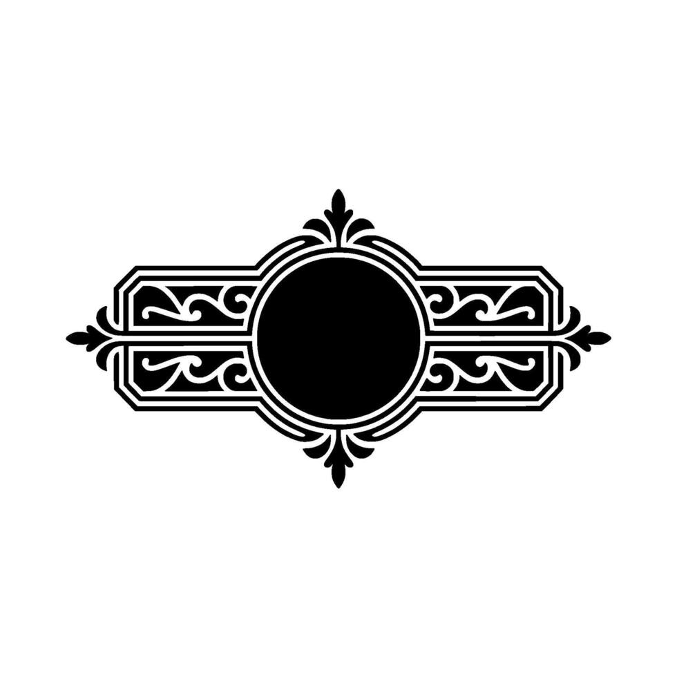 Elegant Black Ornamental Frame, Blank Space, Vintage vector