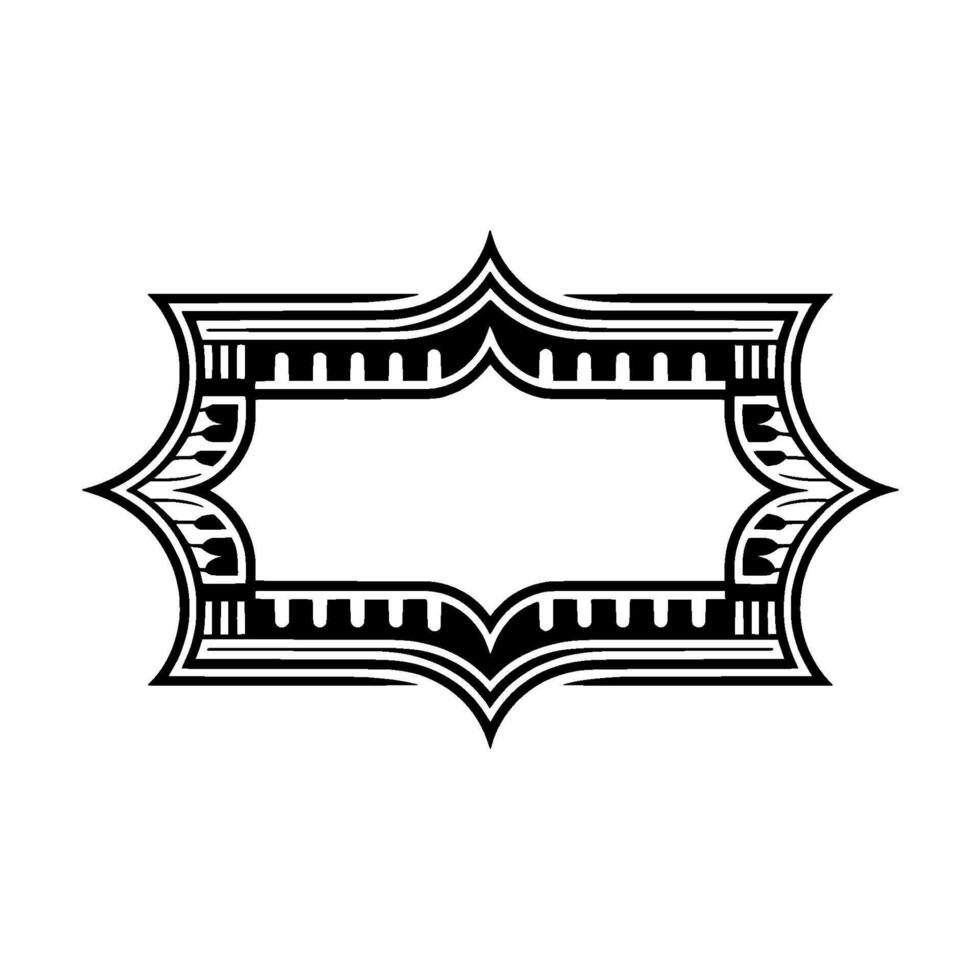 Art Deco Border Frame, Elegant , Vintage Style, Geometric vector