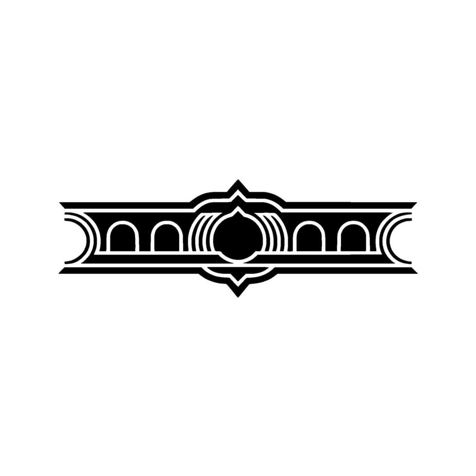Art Deco Ornament, Geometric Elegance, Vintage - Line vector