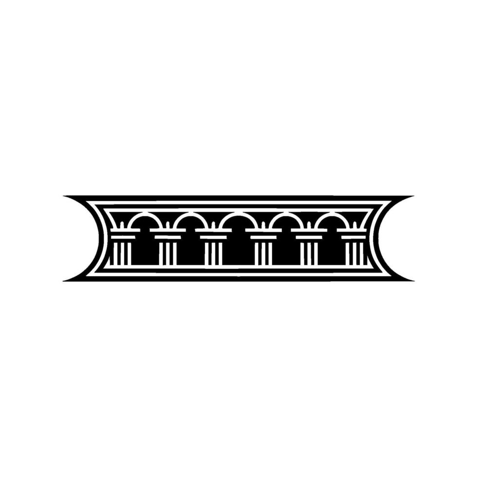 Art Deco Column Border, Geometric Elegance, Symmetry vector