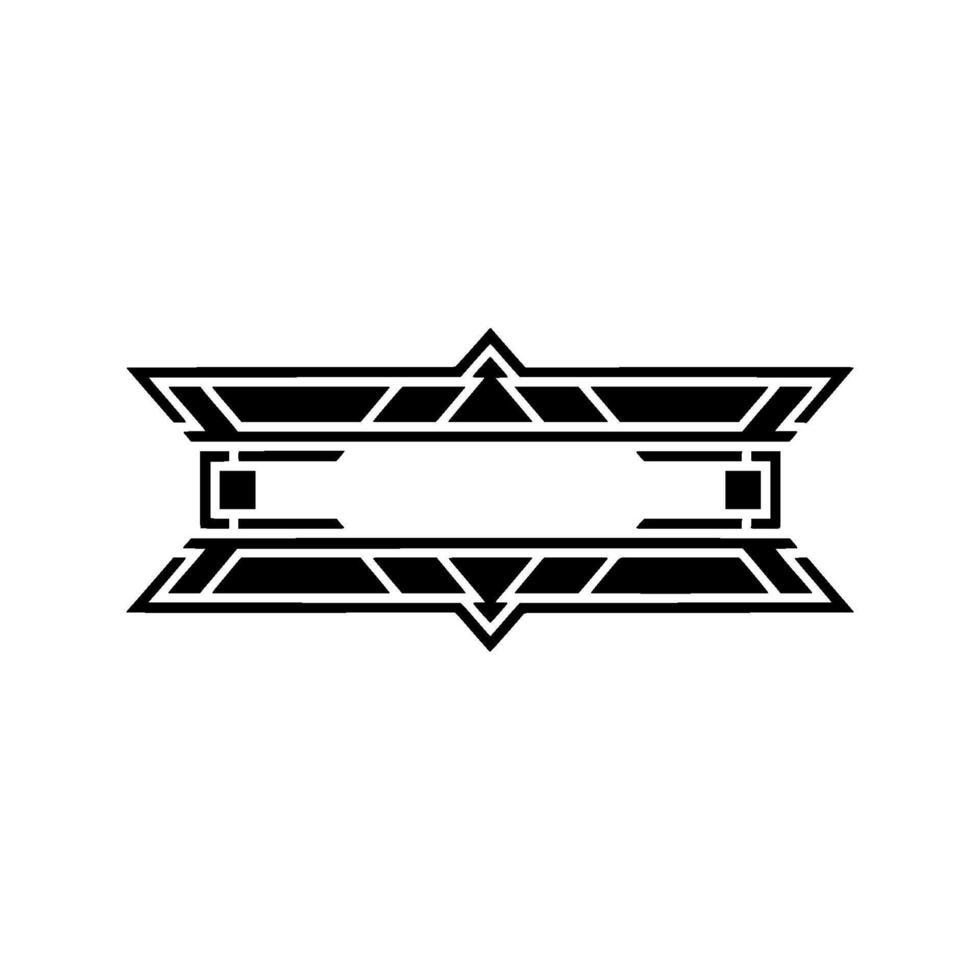 Geometric Deco Badge, Elegant Border, Vintage vector