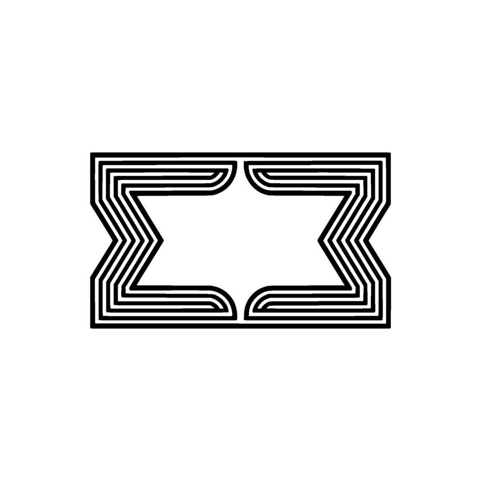 Geometric Sigma, Minimalist , Abstract Framework vector