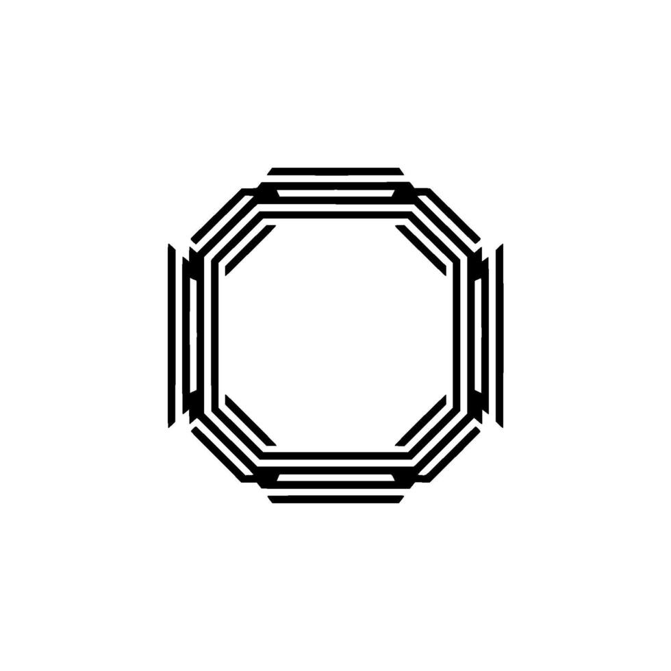 Geometric Octagon, Minimalist , Modern Abstract vector