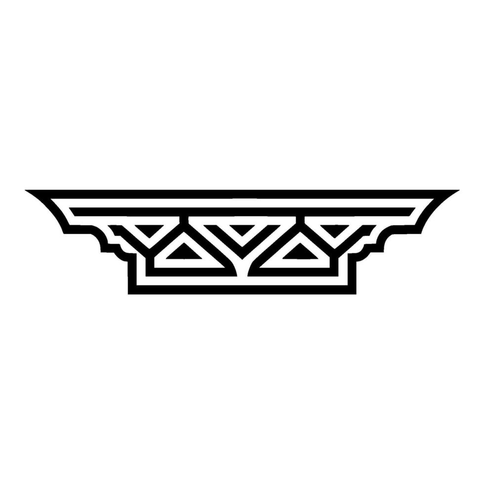 Geometric Tribal Crest - Modern Emblem vector