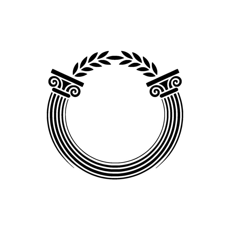 Classical Laurel Wreath Border, Elegant vector