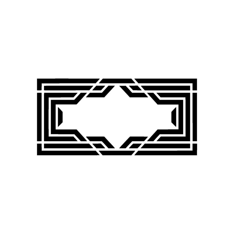Geometric Deco Frame, Minimalist , Elegant Border, alternate version 47 vector