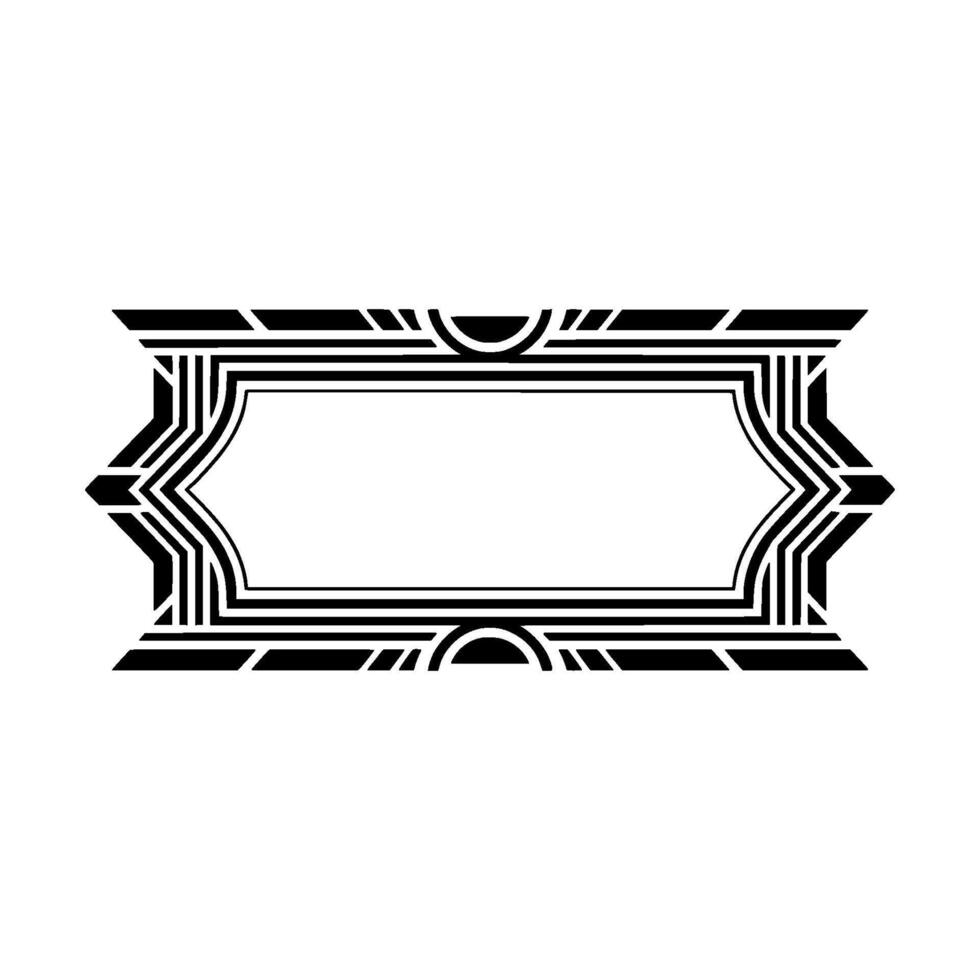 Art Deco Frame, Geometric Ornamentation, Elegant Border - Pattern vector