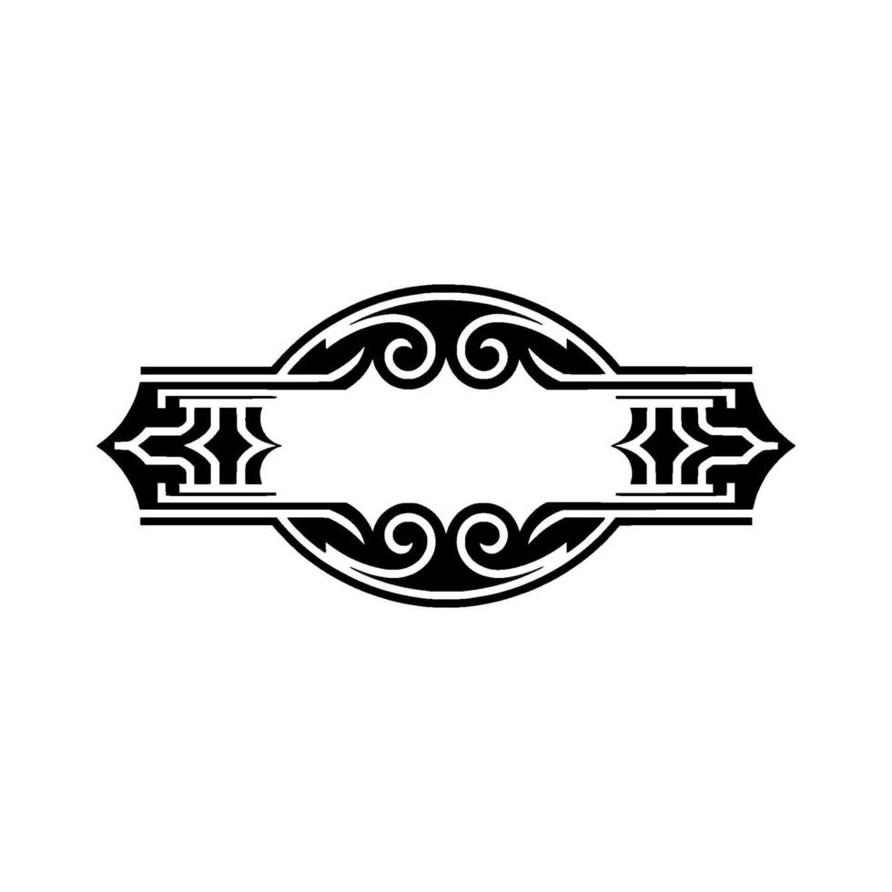 Ornate Black Frame, Vintage , Elegant Border vector