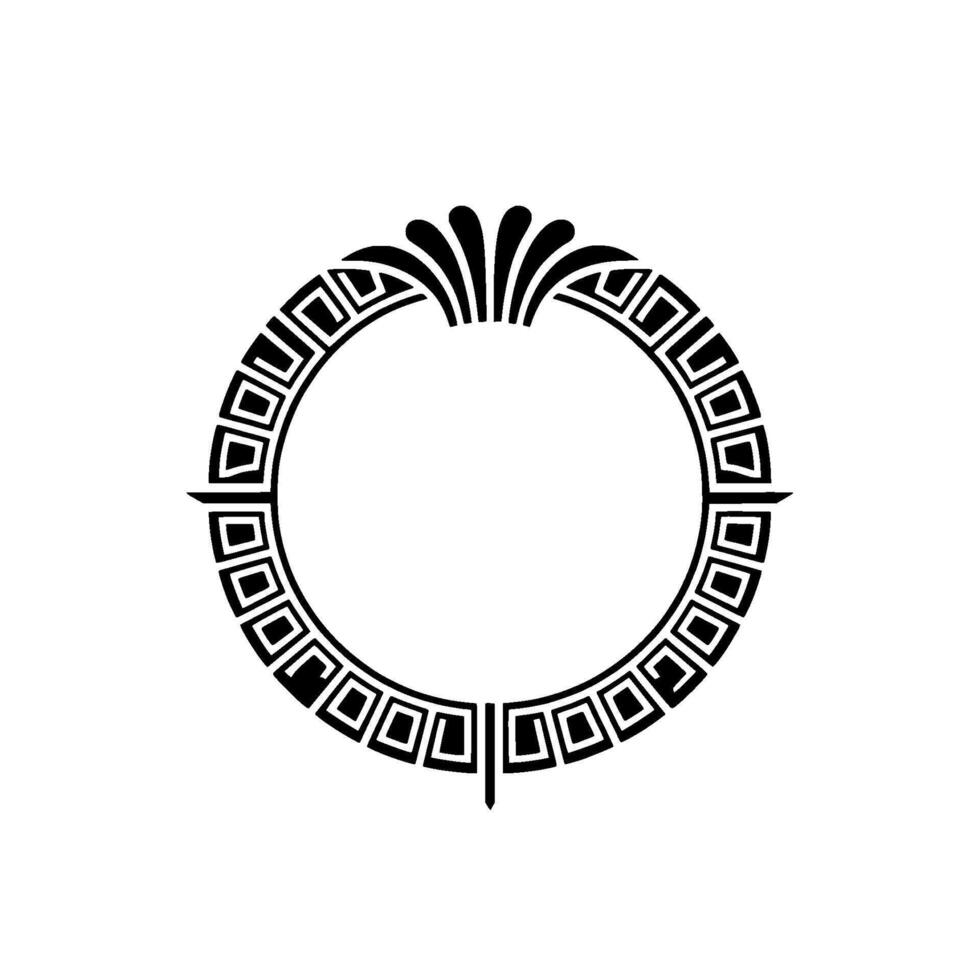 Art Deco Circular Ornament, Elegant Border vector