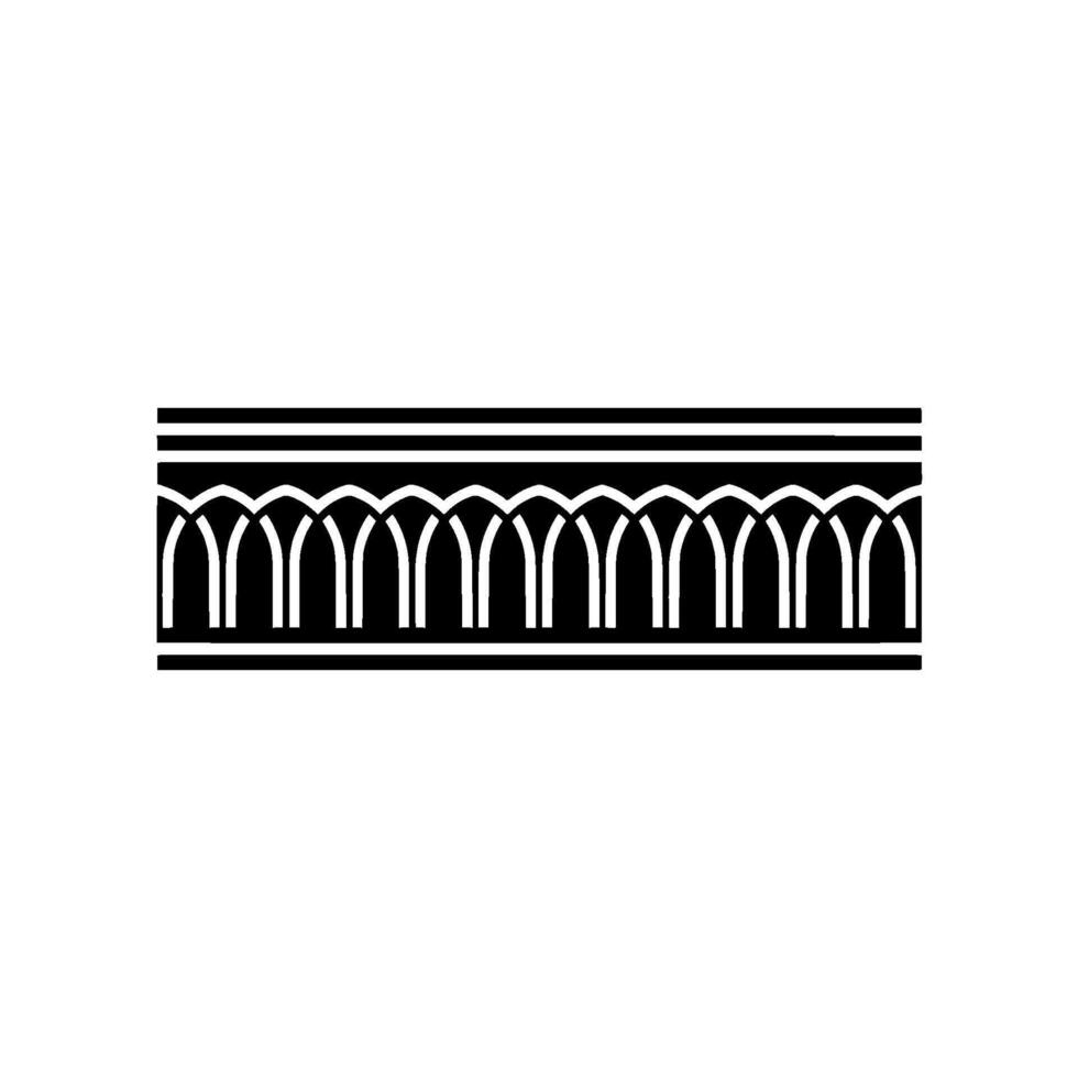 Gothic Arch Border, Minimalist , Elegant Ornamentation, Ornament vector