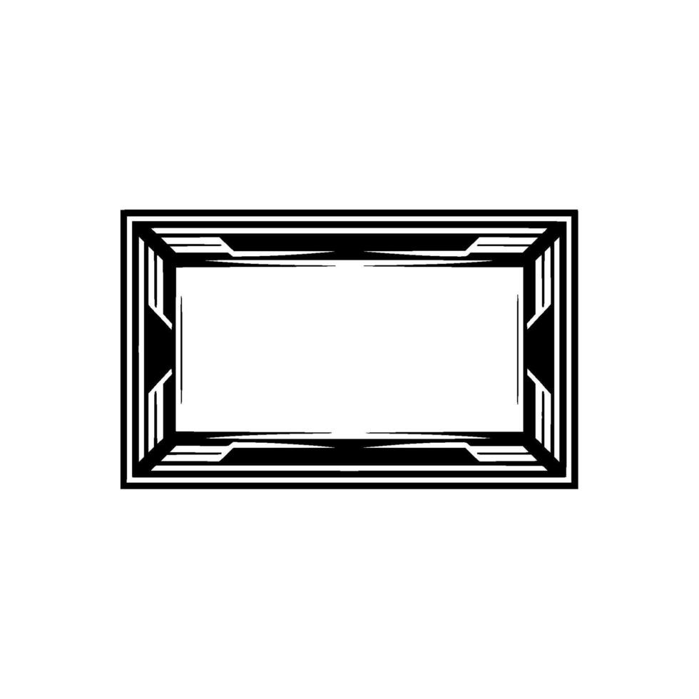 Geometric Portal, Minimalist Frame, Abstract Depth vector