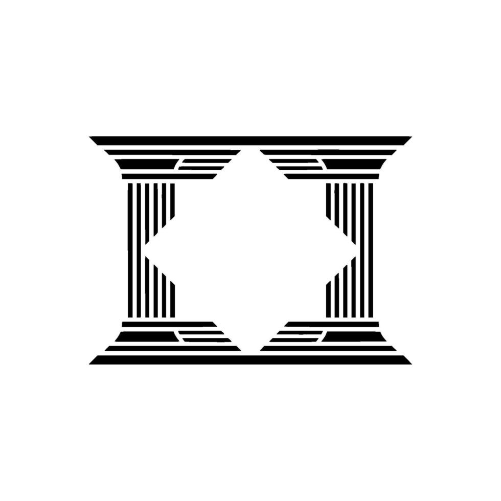 Geometric Pillars, Minimalist Symmetry, Abstract, Linear vector