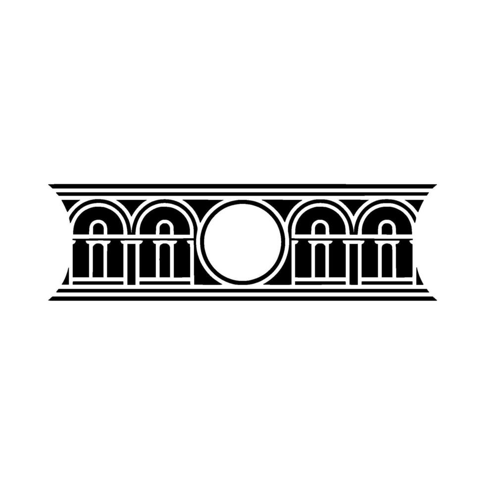 Art Deco Architectural Ornament, Geometric, Symmetry vector