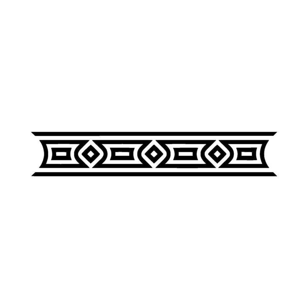 Geometric Tribal Border, Minimalist - Stylized vector