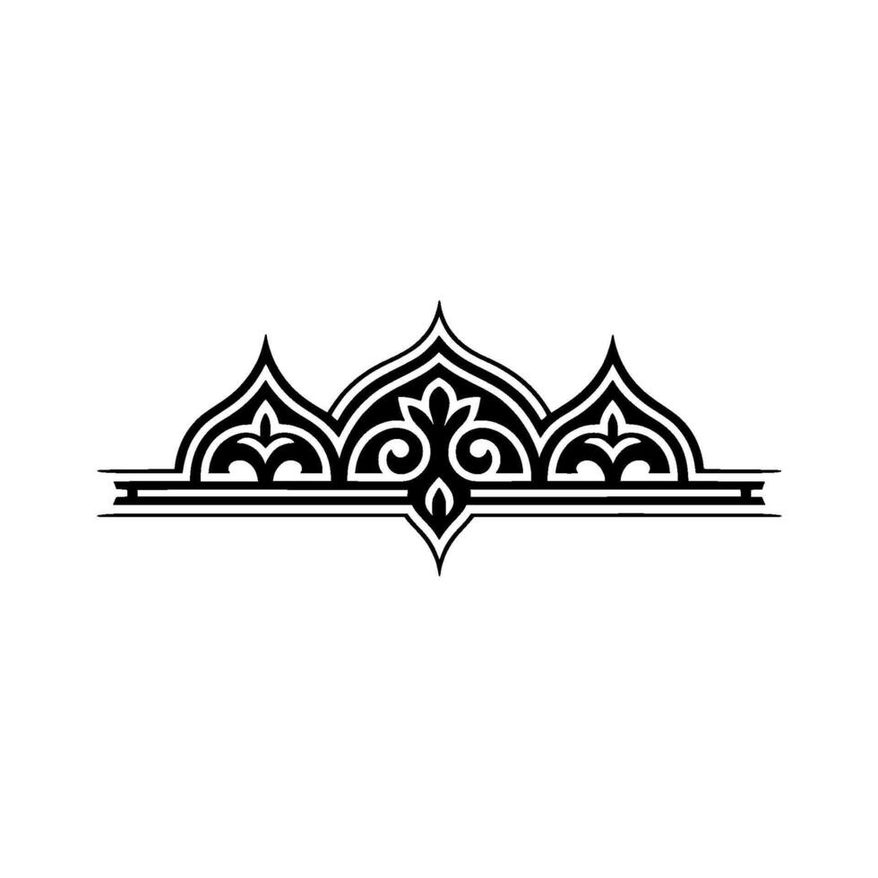 Intricate Islamic Ornament Border, Elegant vector