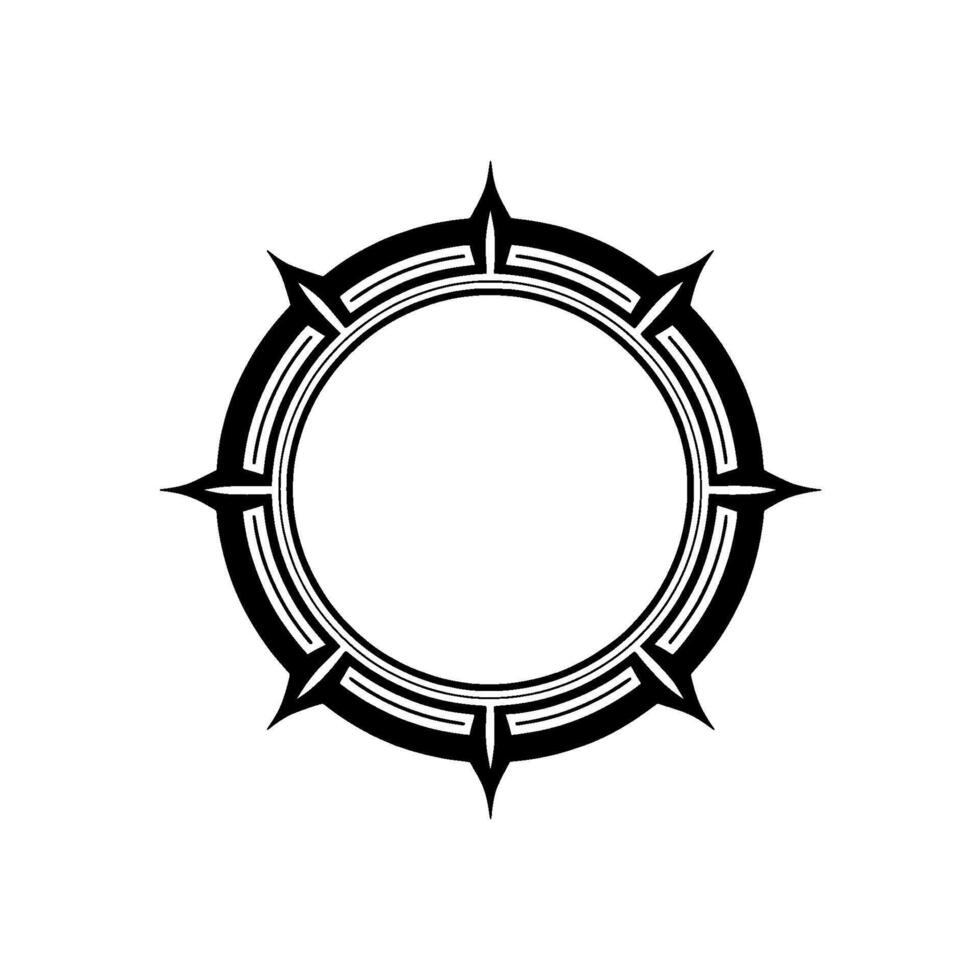 Geometric Tribal Frame, Minimalist, Decorative vector
