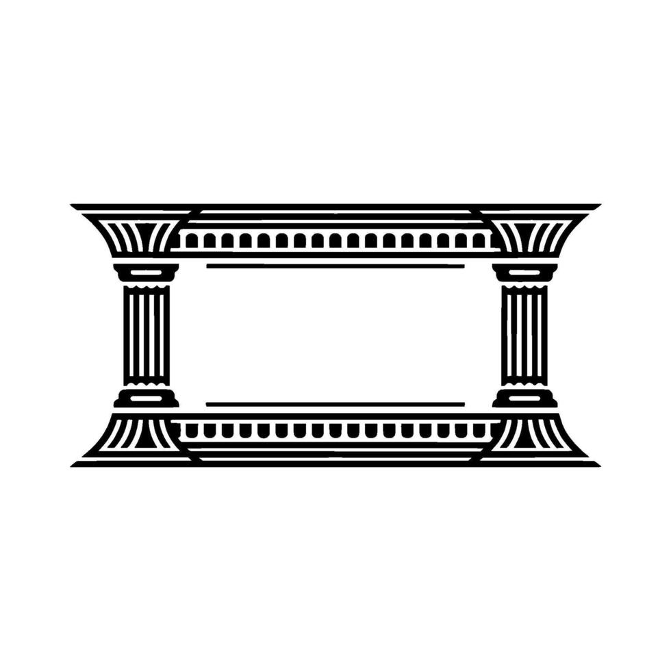 Elegant Classical Frame, Decorative Border, Vintage, Columns vector