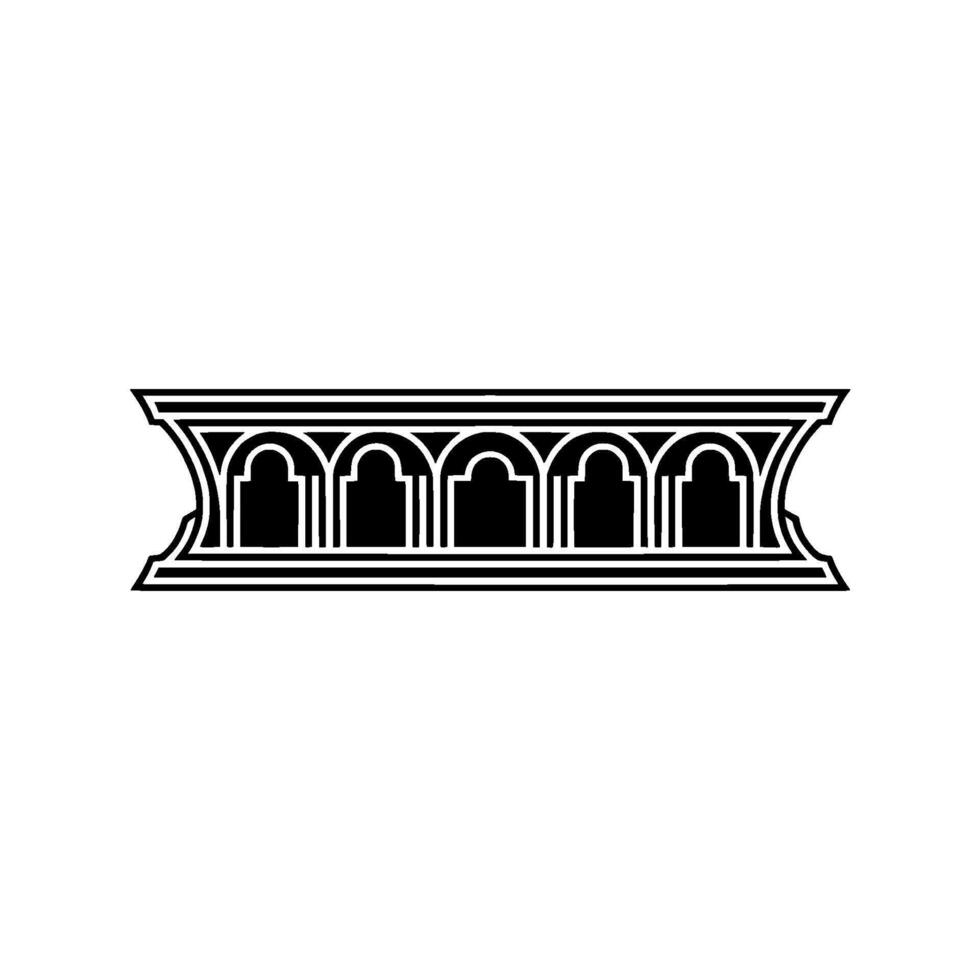 Geometric Archway, Minimalist , Circular Glow vector