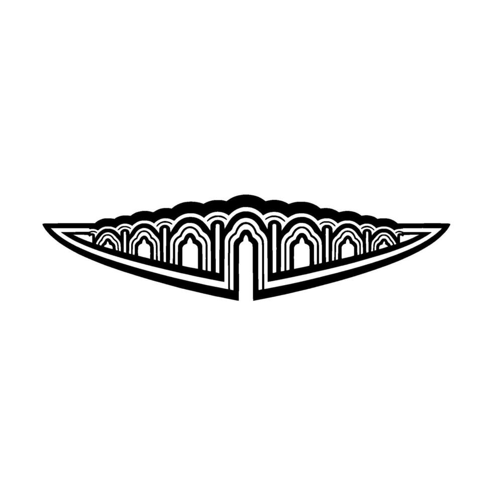 Geometric Archway, Minimalist , Architectural Motif, Pattern vector