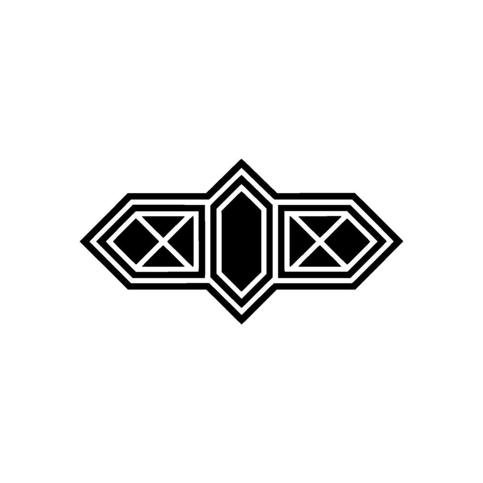 Geometric Emblem, Minimalist , Dark Silhouette vector