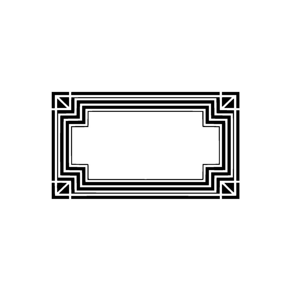 Geometric Deco Frame, Minimalist , Elegant Border, alternate version 49 vector