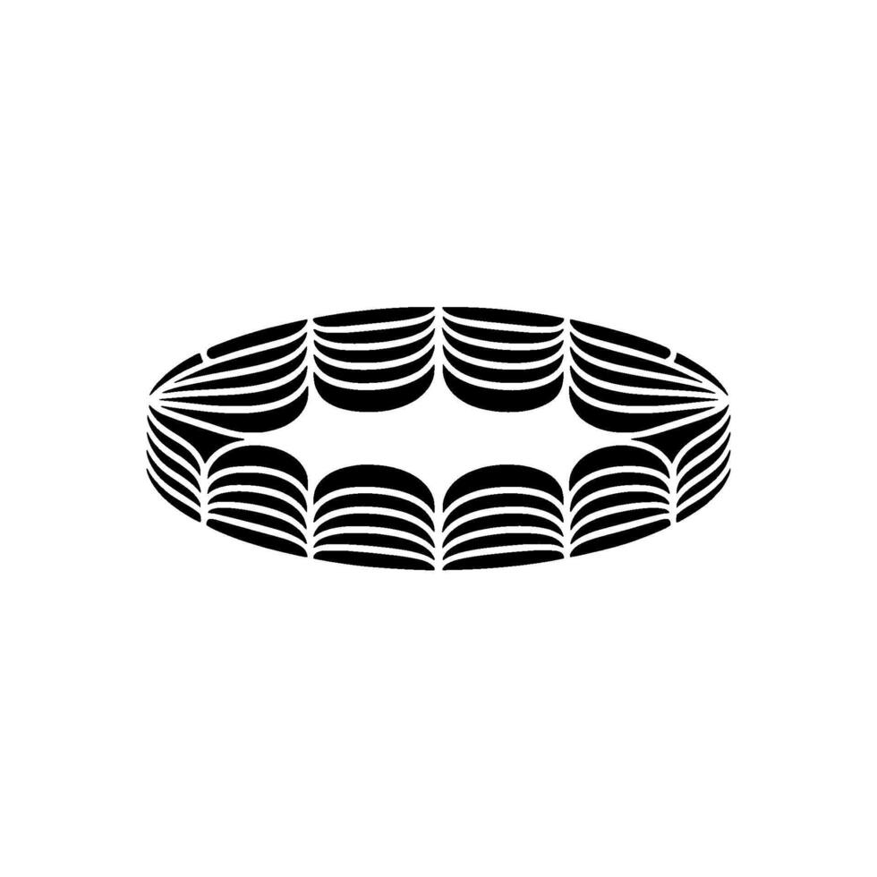 Abstract Lip Contour, Geometric , Minimalist Illustration vector