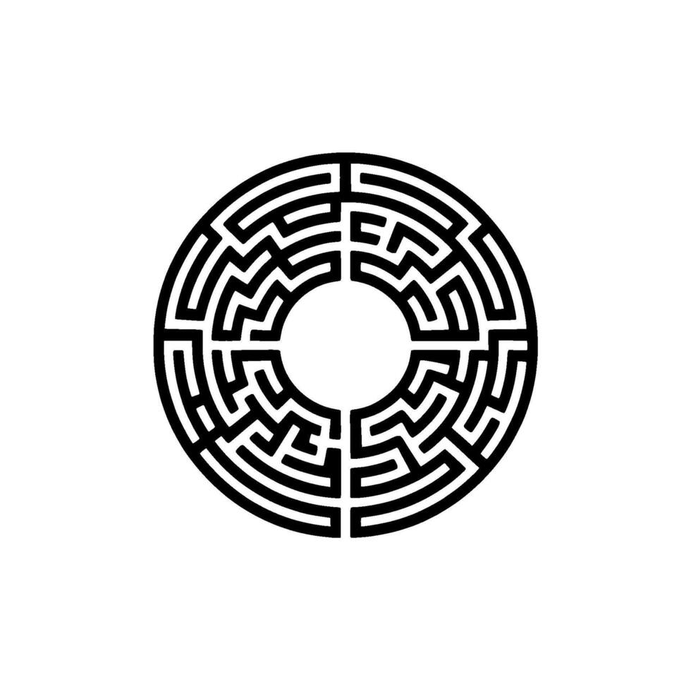 Circular Maze , Minimalist , Strategic Thinking vector
