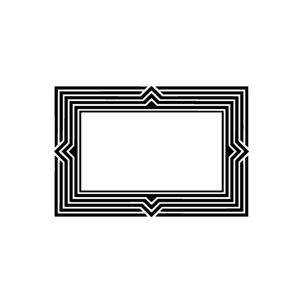 Geometric Deco Frame, Elegant Border, Minimalist, Composition vector